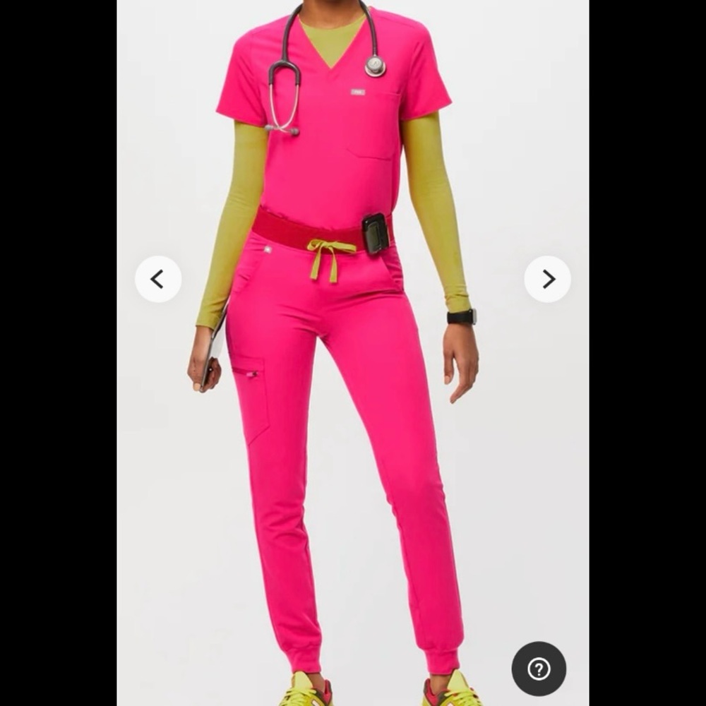 NWT Shocking Pink Figs Scrubs